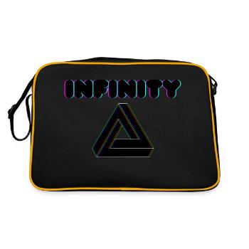 'Infinity' Unendlichkeit - Retro Tasche - Schwarz/Gold - Hinten