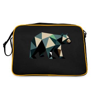 Ours, Polygone, Angulaire, Randonnée, Arbres, Animaux, Nature Sauvage, Nature - Sac Retro - noir/or - Dos