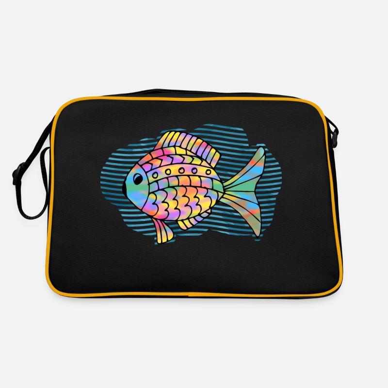 Poisson - Sac Retro - noir/or