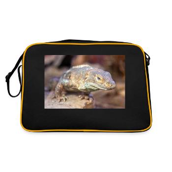 black iguana also black ctenosaur also black spiny - Retro Bag - black/gold - Back