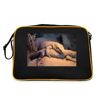 Mexican beaded lizard (Skorpion-Krustenechse) - Retro Bag - black/gold - Back