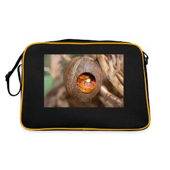 corn snake also red rat snake (Kornnatter) Panther - Retro Bag - black/gold - Back