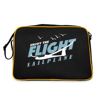 ENJOY THE FLIGHT - Sac Retro - noir/or - Dos