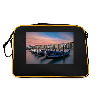 Gondoles sur le Grand Canal - Sac Retro - noir/or - Dos
