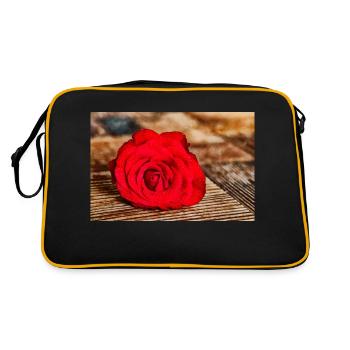 Rose rouge - Sac Retro - noir/or - Dos