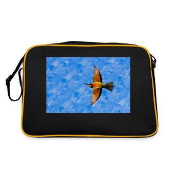 Bee-eaters in flight - Retro Bag - black/gold - Back