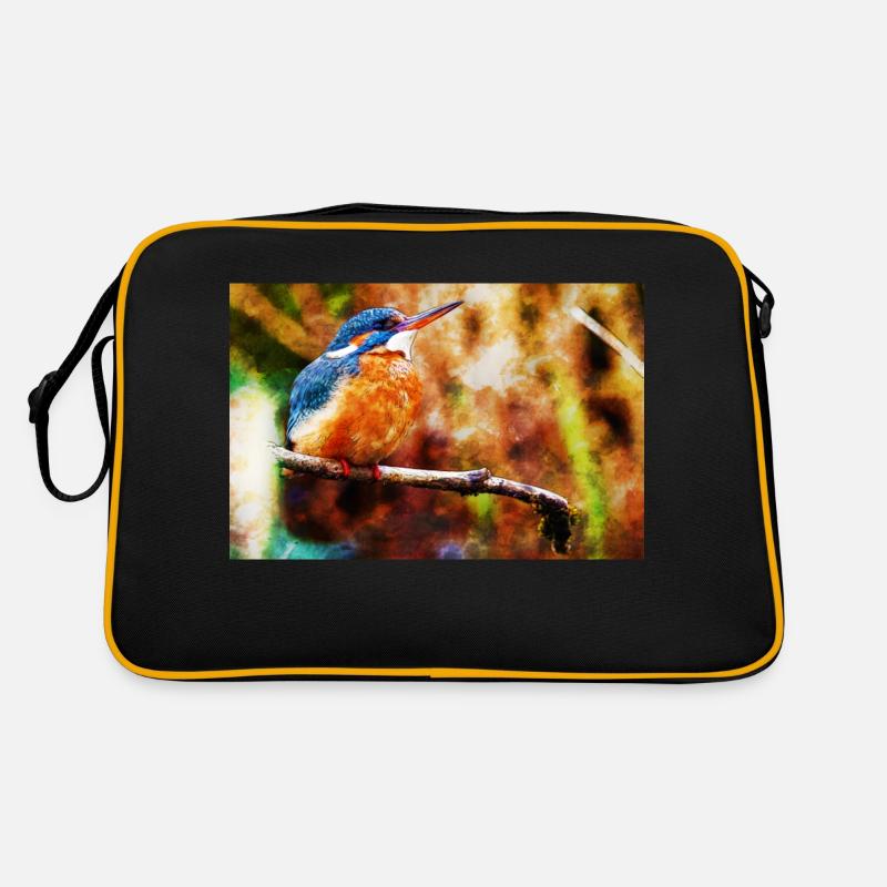 Kingfisher - Retro Bag - black/gold