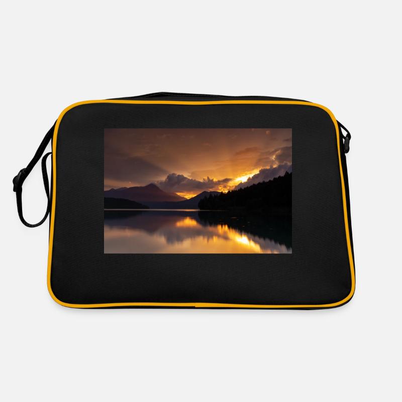 Abendrot am Walchensee Retro Tasche