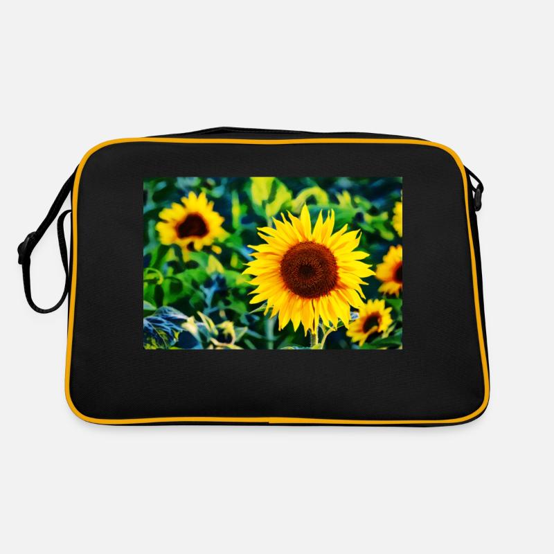 Sonnenblumen Retro Tasche