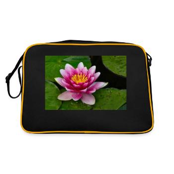 Water lily - Retro Bag - black/gold - Back