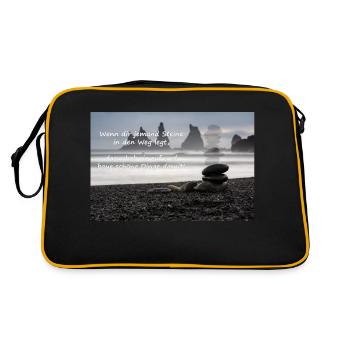 Des obstacles sur le chemin - Sac Retro - noir/or - Dos