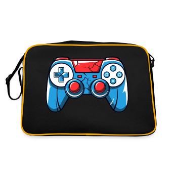 Gamer Controller Logo - Retro Bag - black/gold - Back