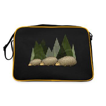 Igel - Retro Tasche - Schwarz/Gold - Hinten