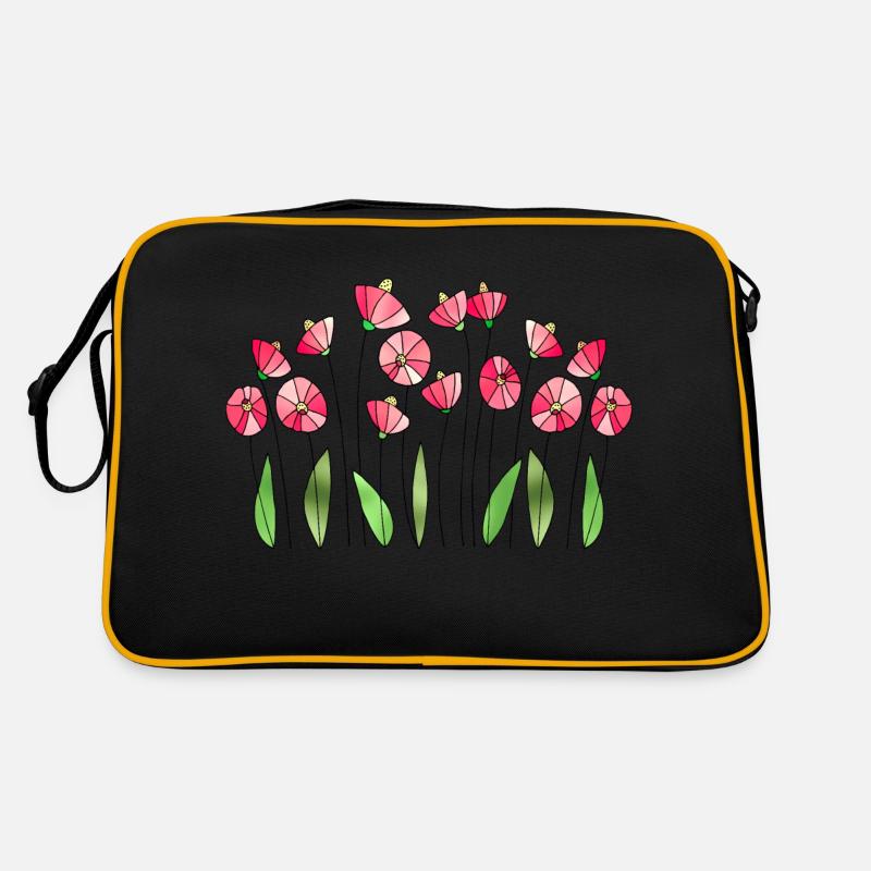 Flowers - Retro Bag - black/gold