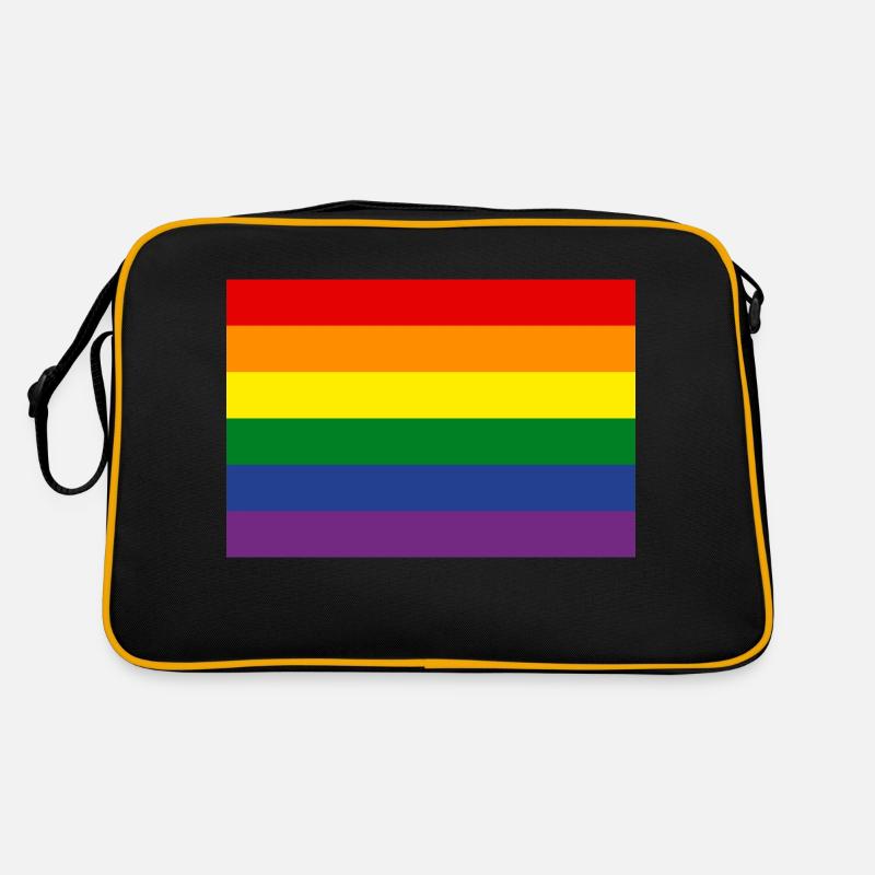Regenbogenfahne Retro Tasche