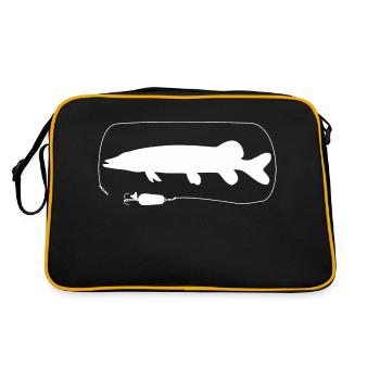Brochet avec clignotant cuillère - Sac Retro - noir/or - Dos
