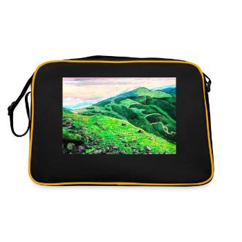 Bieszczady Mountains - Handmade Picture - Retro Bag - black/gold - Back