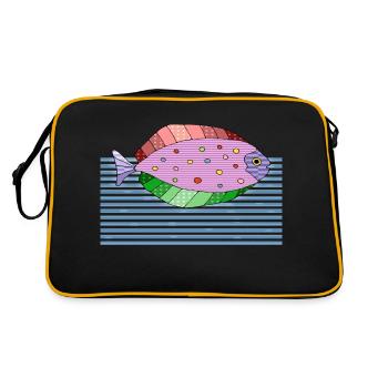 Poisson - Sac Retro - noir/or - Dos
