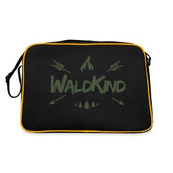 Waldkind - Retro Tasche - Schwarz/Gold - Hinten