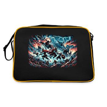 Bataille des dieux vikings pour Midgard - Sac Retro - noir/or - Dos