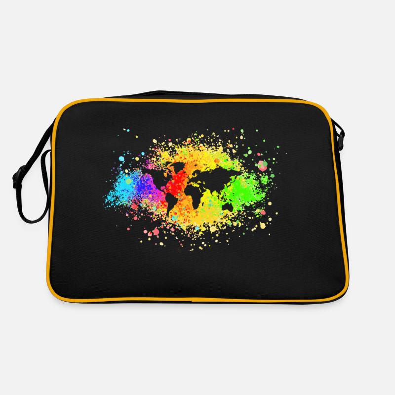 Monde Arc-en-ciel étalé Couleur Sac Retro