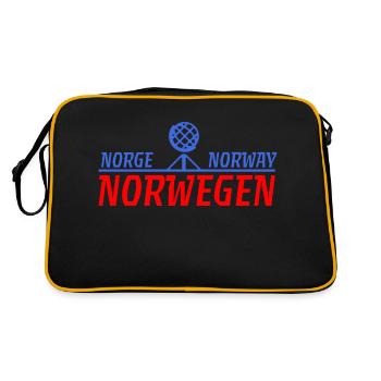 Norge Norway Norway with Arctic Circle - Retro Bag - black/gold - Back