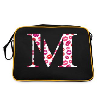 Lettre m bisous - Sac Retro - noir/or - Dos