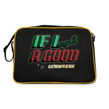 home electrical joke birthday present idea - Retro Bag - black/gold - Back