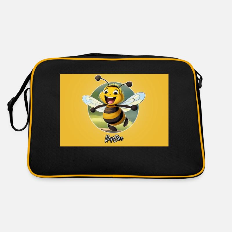 Pun ambiguous expression – HapBee (Happy Bee) Retro Bag