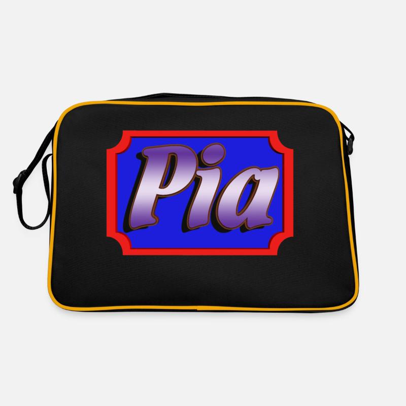 pia2 - Retro Tasche - Schwarz/Gold