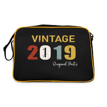 Original parts 2019 - 5 Year Anniversary Gift - Retro Bag - black/gold - Back