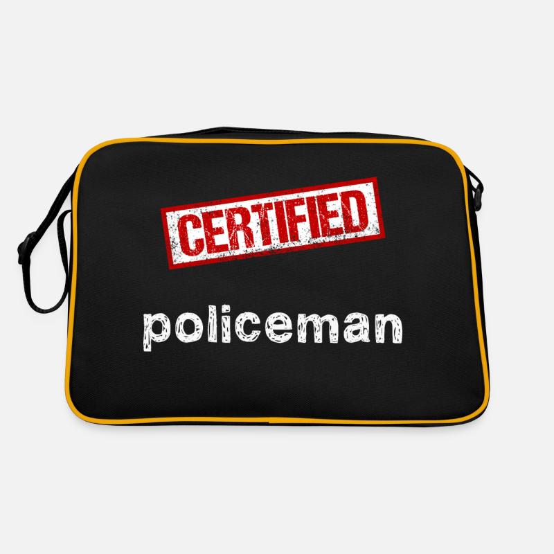 Policier - Sac Retro - noir/or