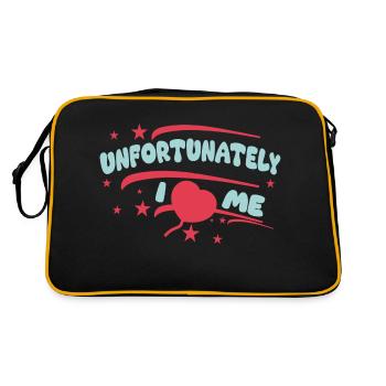 I heart me - Retro Tasche - Schwarz/Gold - Hinten