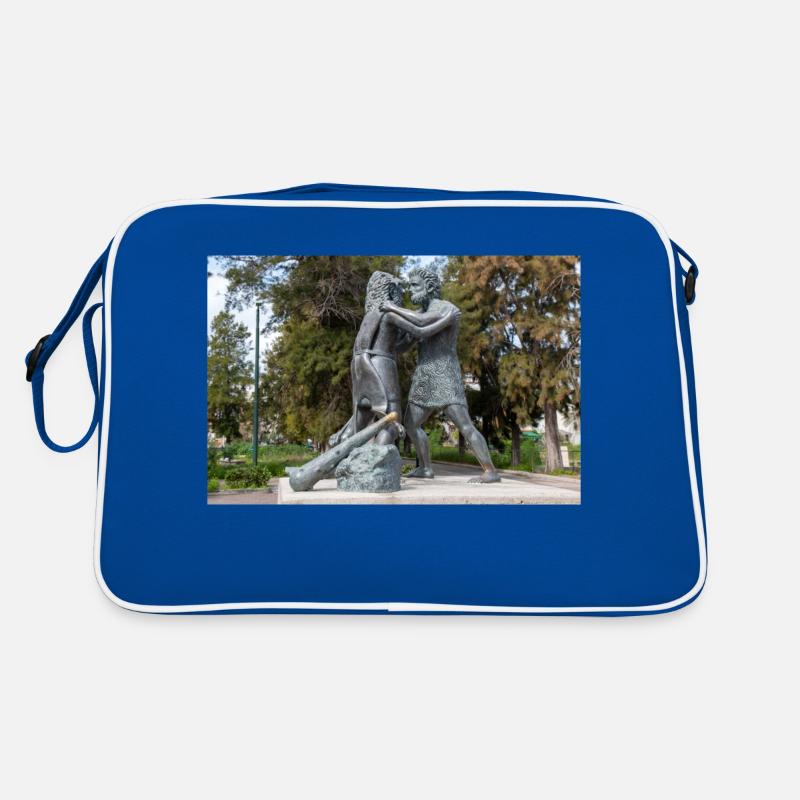 Statue des mythologischen Ringkampfes Retro Tasche