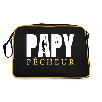 FISCHER-OPA 1 - Retro Tasche - Schwarz/Gold - Hinten