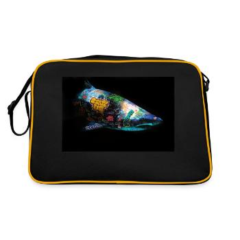 Graffiti Requin by Blach® - Retro Bag - black/gold - Back
