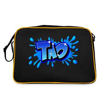 Graffiti "TAO" imprimable sur tout - Sac Retro - noir/or - Dos
