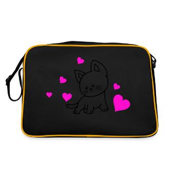 Amour du chat 01 - Sac Retro - noir/or - Dos