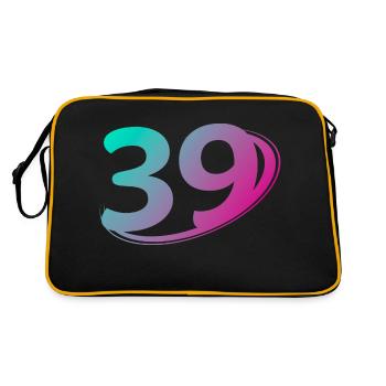 Number 39 multicolor - Retro Bag - black/gold - Back