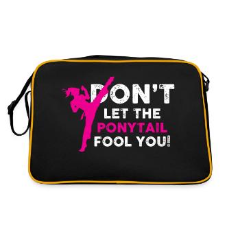 ne vous laissez pas tromper par la queue de cheval Concevez pour un kung - Sac Retro - noir/or - Dos