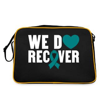 We Do Recover Sobriety Addiction Recovery - Retro Tasche - Schwarz/Gold - Hinten
