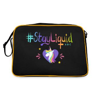 #Stayliquid Unicorn Heart - Retro Bag - black/gold - Back