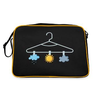 Wettervorhersage Aufhänger Weather Forecast Hanger - Retro Tasche - Schwarz/Gold - Hinten