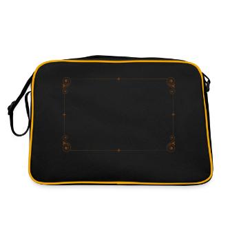 Nostalgia Frame, Square, Ornament - Retro Bag - black/gold - Back