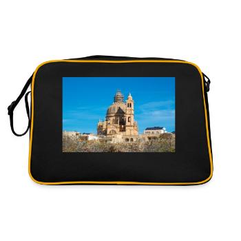Rotunda of Xewkija Gozo Island Malta - Retro Bag - black/gold - Back