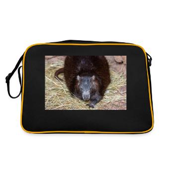 Cuban hutia also hutia-conga also Desmarest's huti - Retro Bag - black/gold - Back