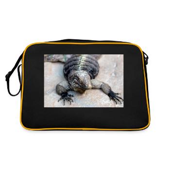 uban rock iguana also Cuban ground iguana - Retro Bag - black/gold - Back