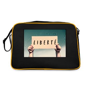 Pancarte - Liberté - Sac Retro - noir/or - Dos