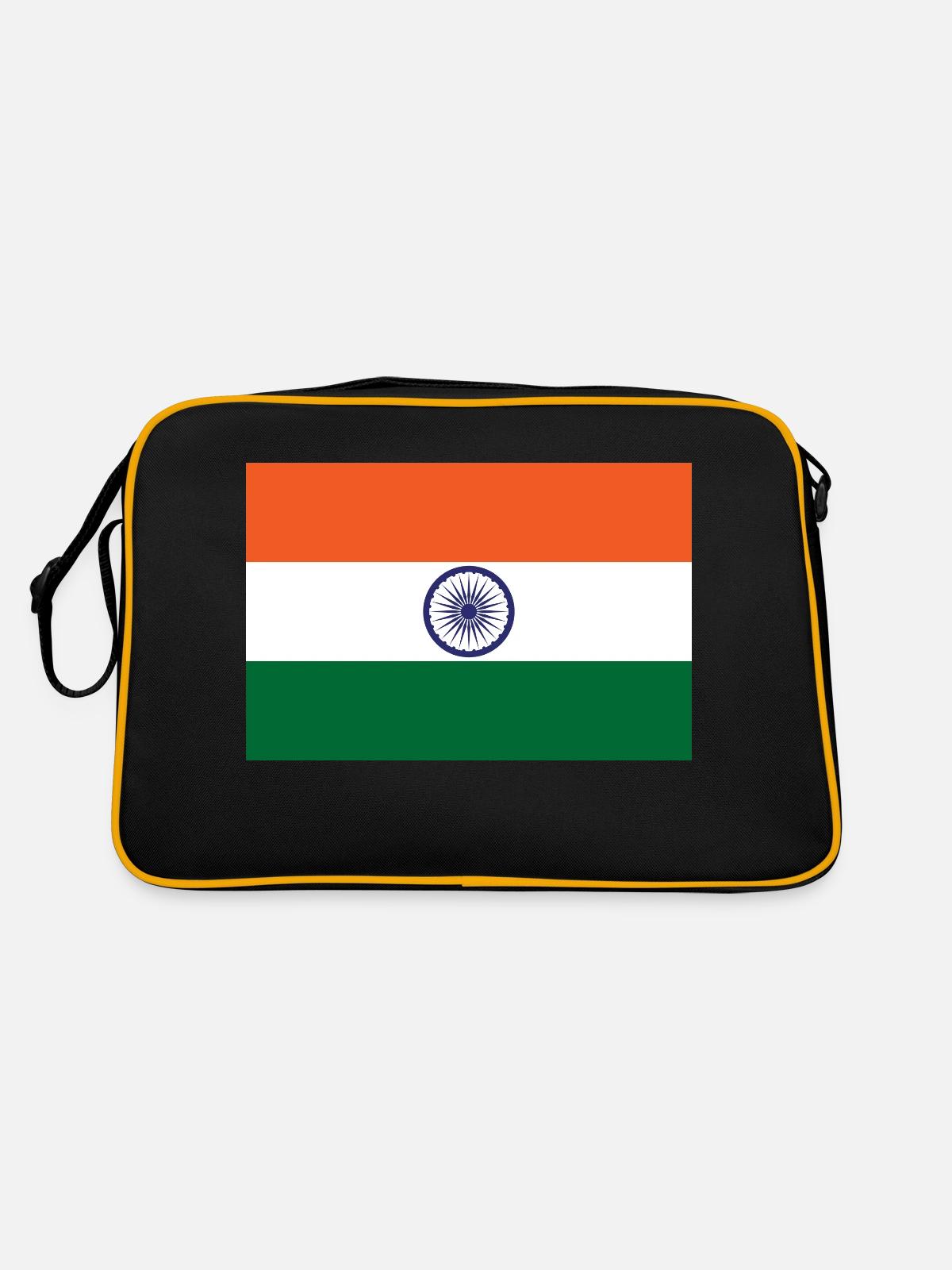 Inde - Sac Retro - noir/or - Dos