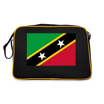 Saint Kitts and Nevis - Retro Bag - black/gold - Back